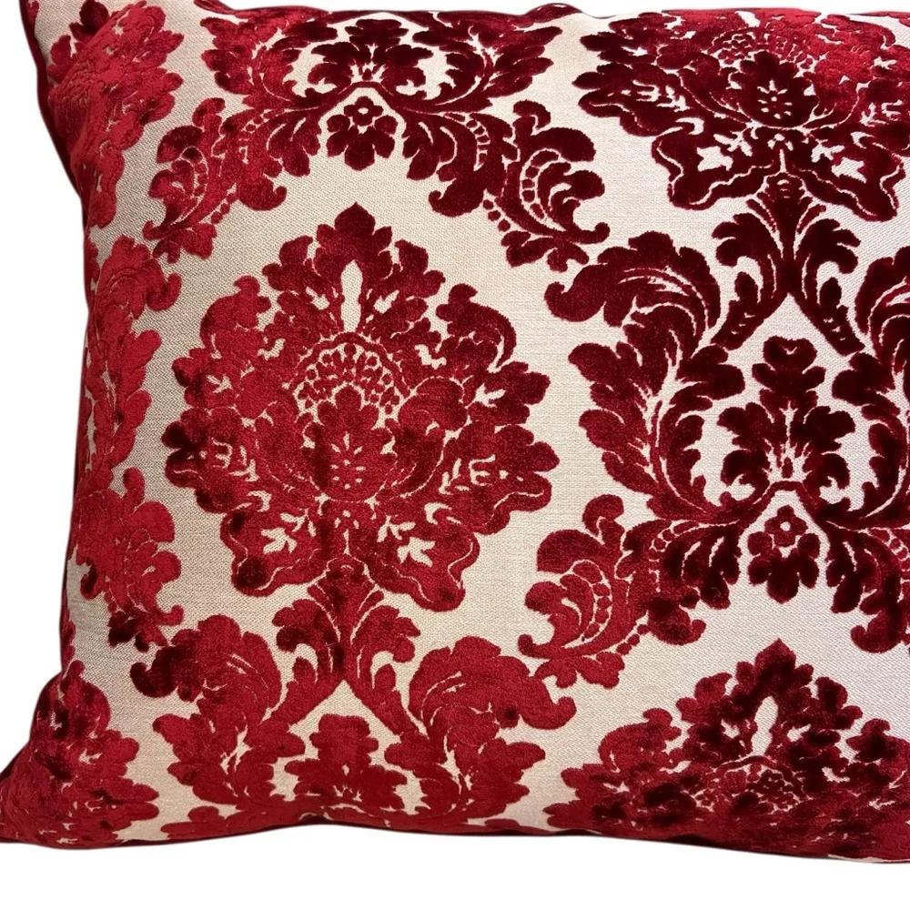 Rodeo Home Luxury Throw Pillow Large Cut Velvet Damask Georgina Down Filled